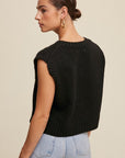 Soft Touch Cropped Knit Vest