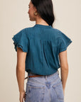 Short Sleeve Ruffle Top (t)