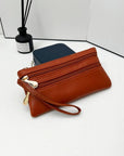 Vegan Leather Wristlet Clutch