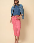 Cargo Midi Skirt- Pink