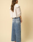 Flared Maxi Denim Skirt