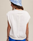 Short Sleeve Boxy Crew Neck Sweat Top