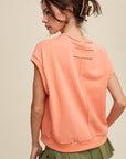 Short Sleeve Boxy Crew Neck Sweat Top