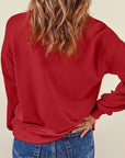 Red Puff XOXO Print Valentines Heart Sweatshirt