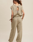 Athleisure French Terry Loose Jogger Jumpsuit