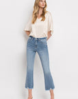 High Rise Crop Flare Jeans