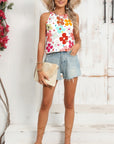 Cute Floral Print Vest