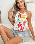 Cute Floral Print Vest