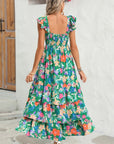 Floral Ruffle Maxi Dress