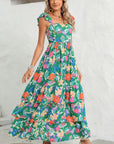 Floral Ruffle Maxi Dress