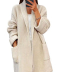 Knit cardigan with pockets