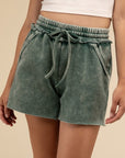 Acid Wash Fleece Shorts