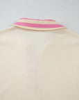 Stripe Colorblock Collared French Terry Top