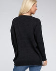 Melange Open Front Sweater Cardigan