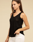 V Neck Sleeveless Cami Top