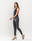 Mid Rise Coated Skinny Jeans