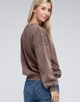 Acid Wash Fleece Oversized Pullover