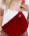 Puffer Belt Bag (crimson red)