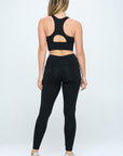 Two Piece Activewear Set with Cut-Out Detail