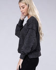 Brushed Melange Hacci Oversized Sweater