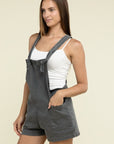 Washed Knot Strap Romper