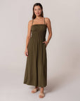 Square Neck Ruffle Maxi Dress