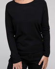 Viscose Round Neck Basic Sweater