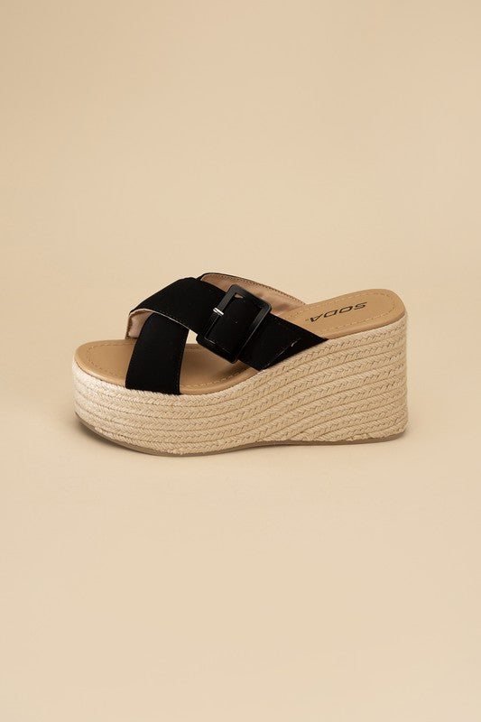 Espadrille Platform Slides