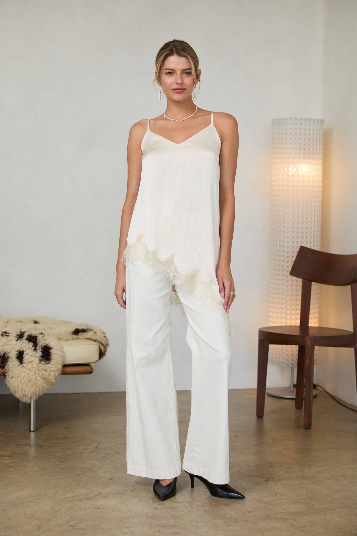 Asymmetrical Satin Cami (I)