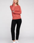 Viscose Round Neck Basic Sweater