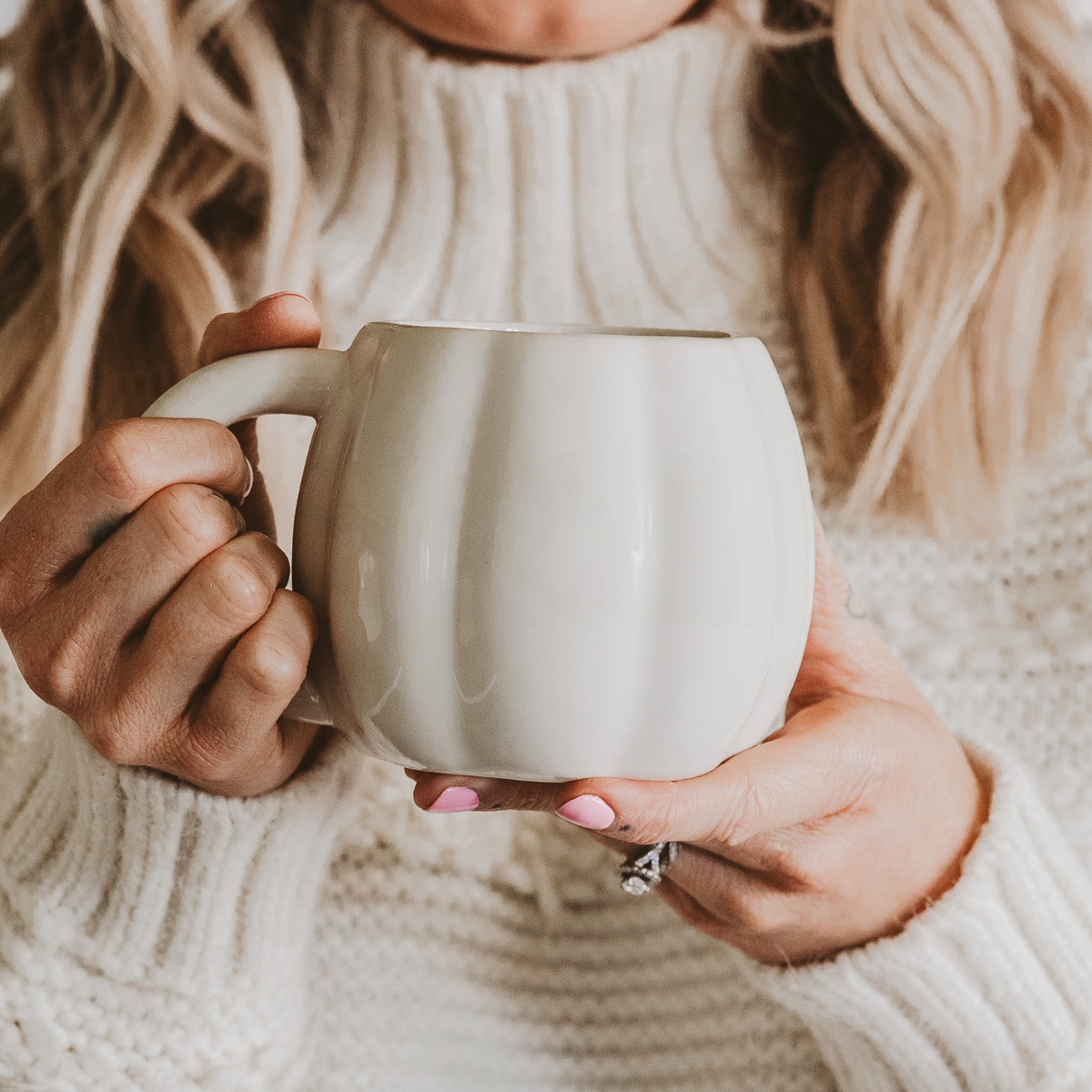 Cream Pumpkin Mug 🤍🎃☕