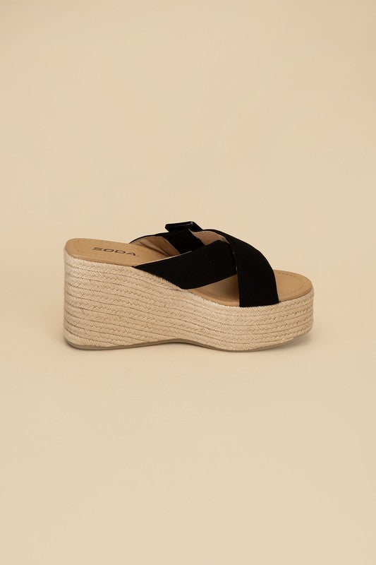 Espadrille Platform Slides