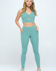 Two Piece Activewear Set with Cut-Out Detail