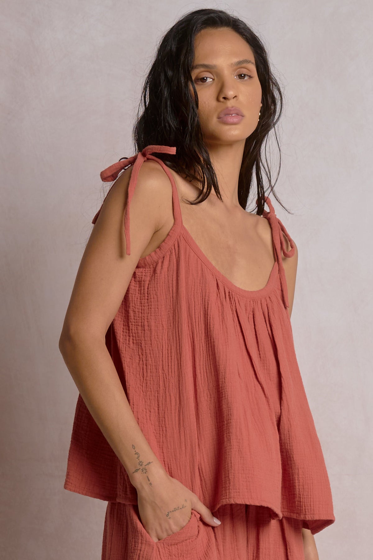 Doka Tie-Strap Cotton Tank