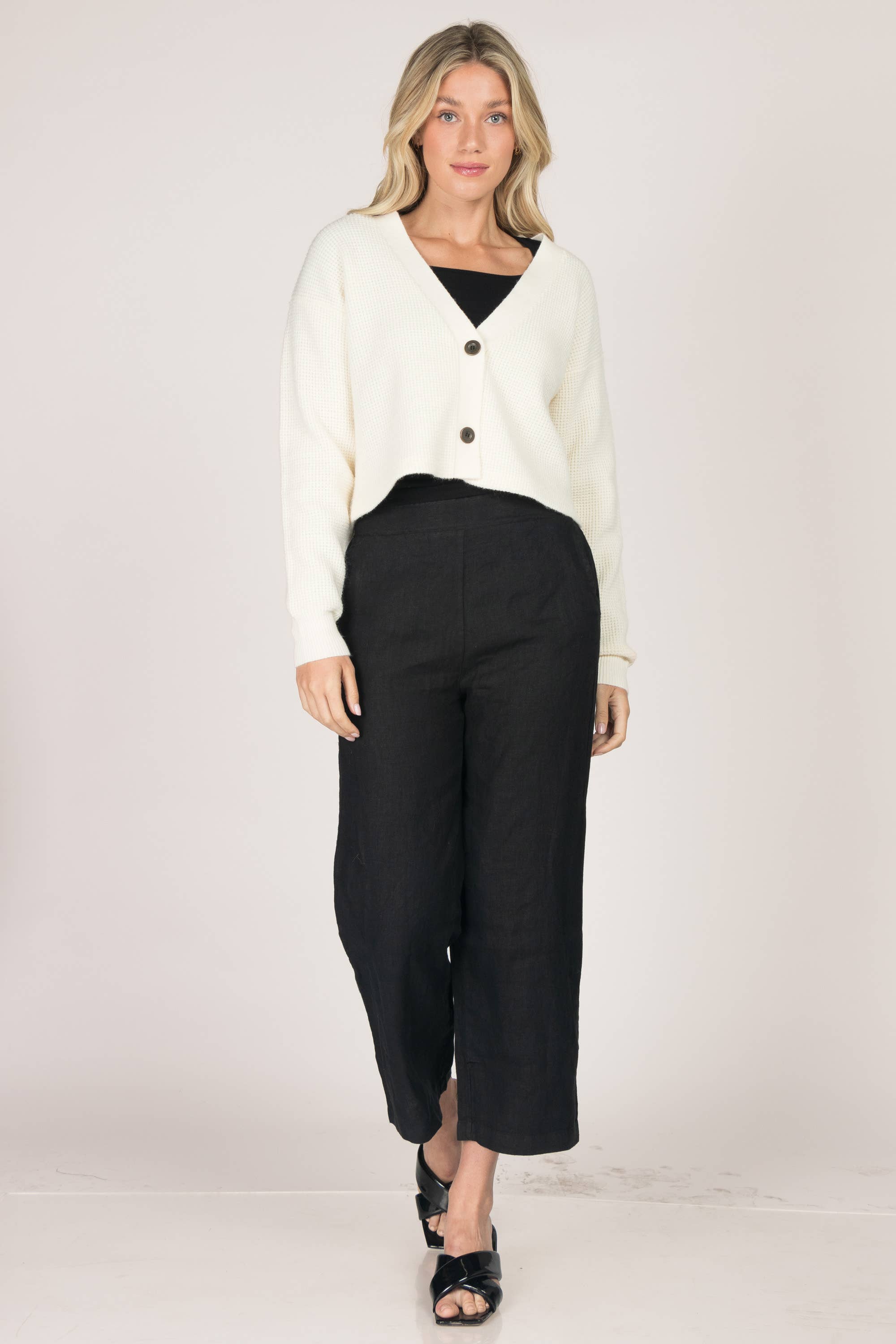 Straight Leg Linen pants- ankle length