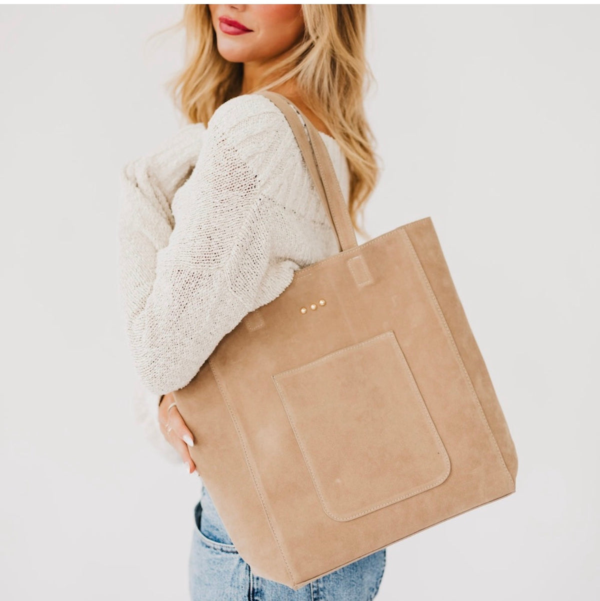 Dawn Suede Carryall Tote 🤎