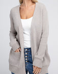 Melange Open Front Sweater Cardigan