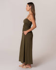 Square Neck Ruffle Maxi Dress