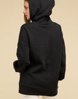 Oversized Hoodie Longline Sweatshirt