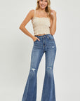 High Waist Distressed Fare Jeans