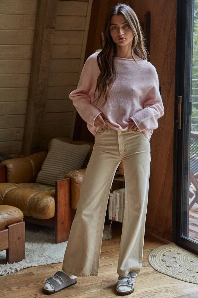 Soft Blush Cozy Knit Sweater 🌸💕