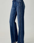 Mid Rise Straight Jeans