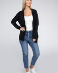 Melange Open Front Sweater Cardigan