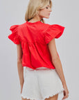 Flutter Sleeve Blouse