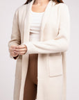 Hooded Open Front Sweater Cardigan