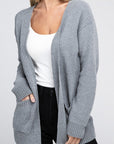 Melange Open Front Sweater Cardigan