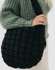 Quilted Hobo Bag (Black)