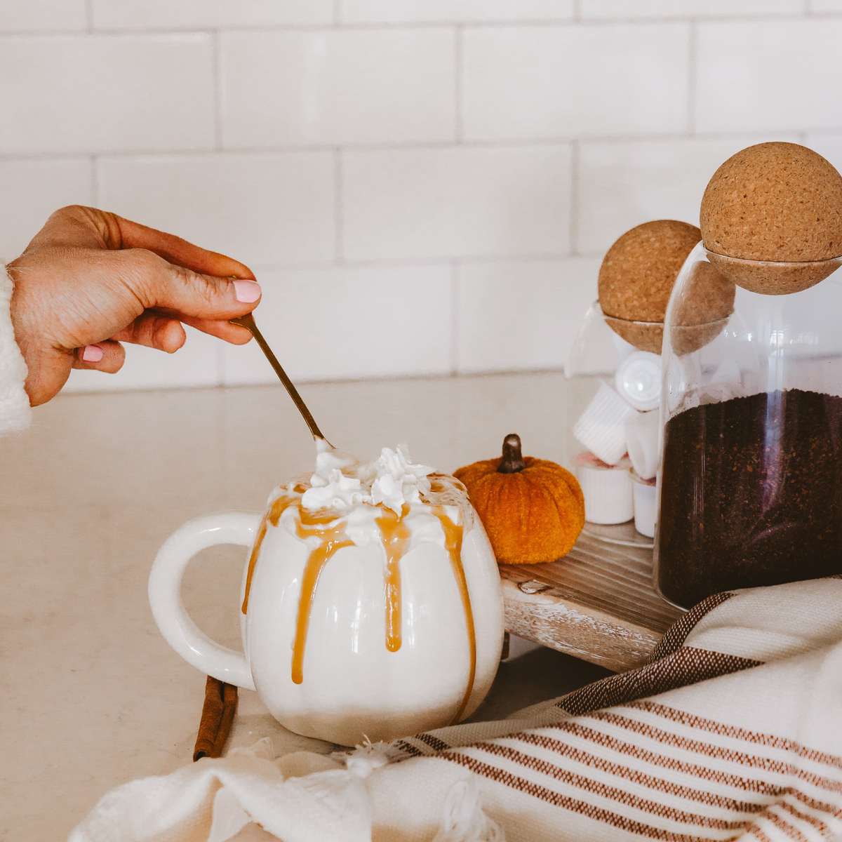 Cream Pumpkin Mug 🤍🎃☕