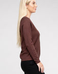 Viscose Round Neck Basic Sweater