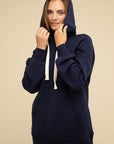 Oversized Hoodie Longline Sweatshirt